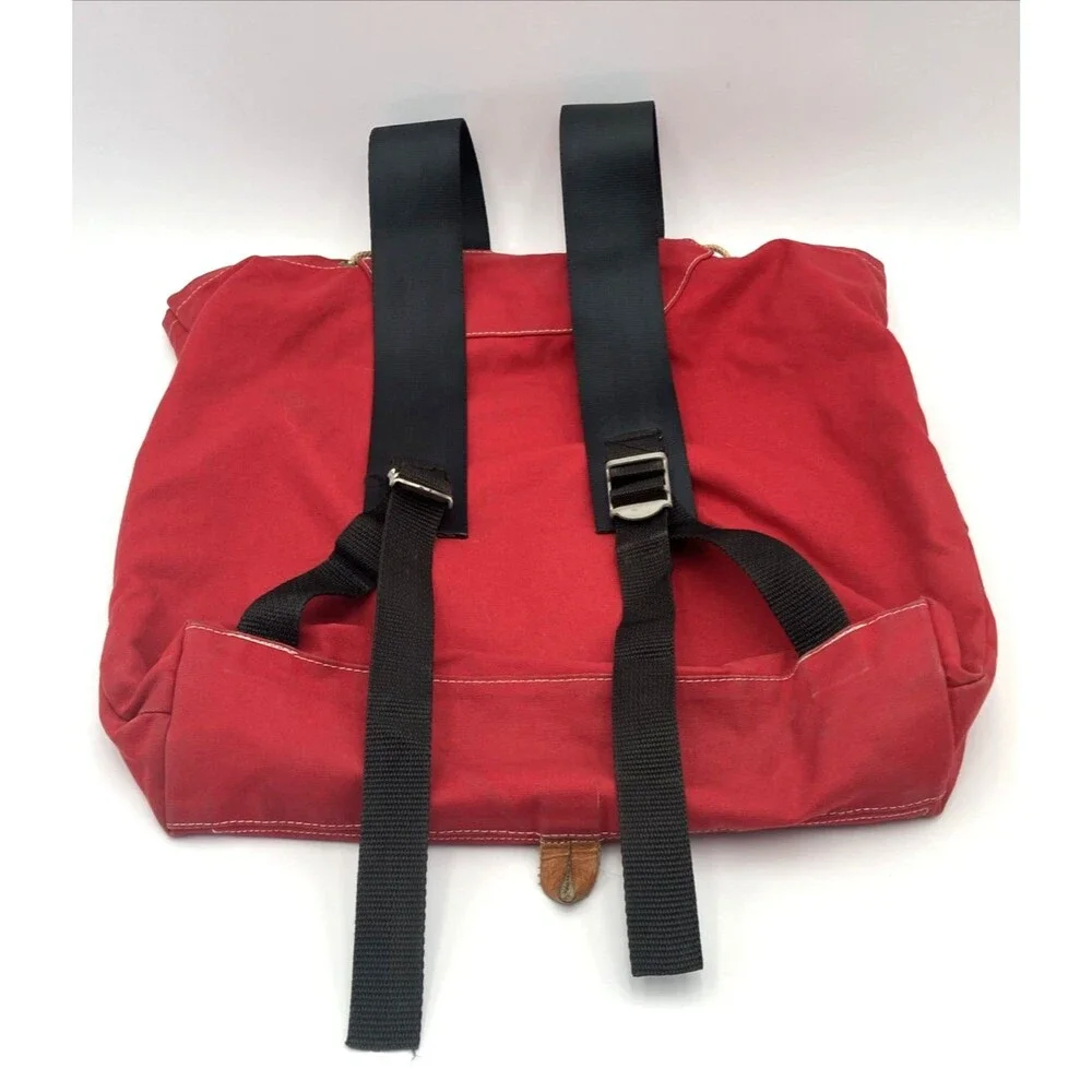 Vintage Jugglebags Artisan Backpack Red Canvas Boho Festival Bag